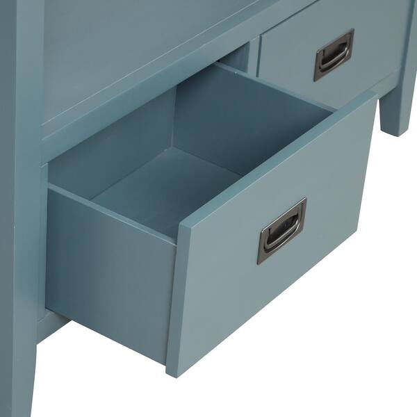 CSC DECOR INC Retro Style Blue Solid Wood 36 in. Sideboard Console