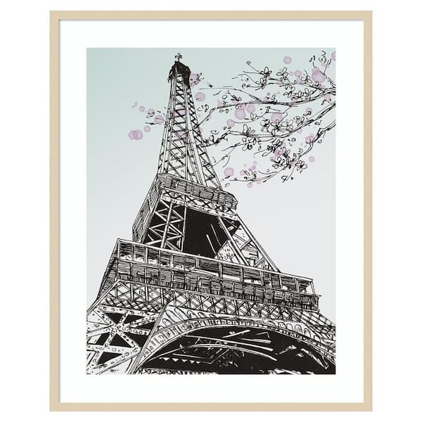 Amanti Art Spring in Paris I by Melissa Wang 1 Piece Framed Giclee Architecture Art Print 41 in. x 33 in.