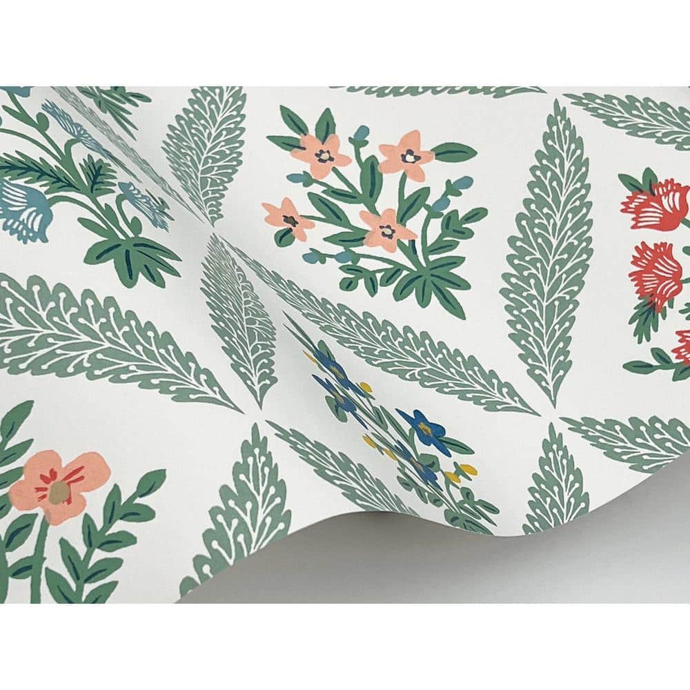 Sage Multi-Color Botanical Non-Pasted Washable Wallpaper