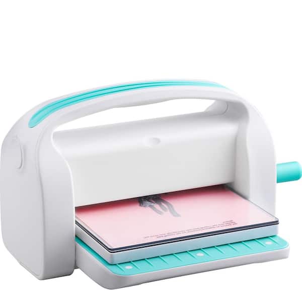 Manual Die Cutting and Embossing Machine 9 in. Opening Portable Kit For Arts and Crafts Scrapbooking, Card Making, White