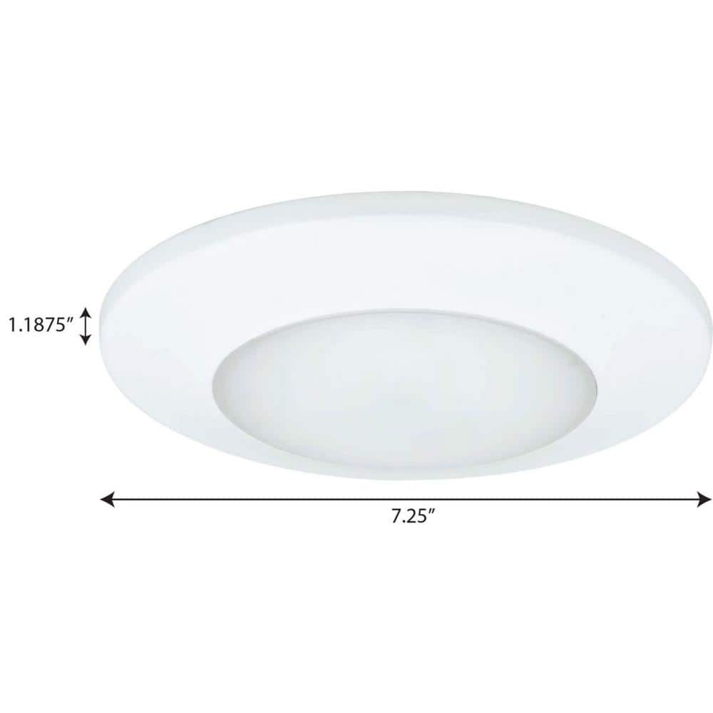 Sleek White 7.5" LED Flush Mount Light with Energy Star