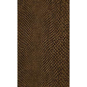 Gold Snake Print Textured Machine Washable 57 sq. ft . Textured Non-Woven Non-Pasted Double Roll Wallpaper