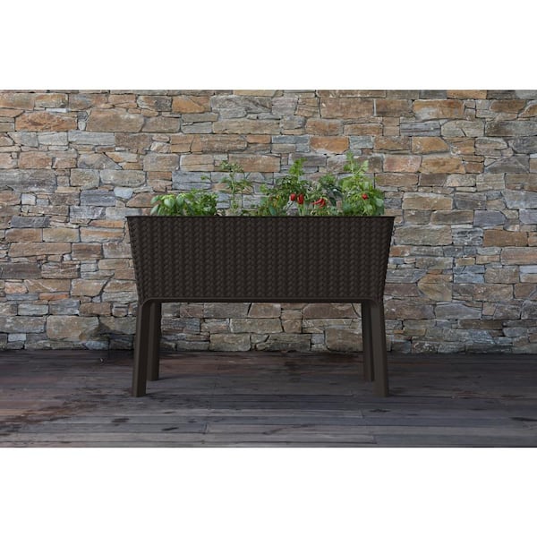Keter - Easy Grow 44.9 in. W x 29.8 in. H Brown Raised Garden Bed