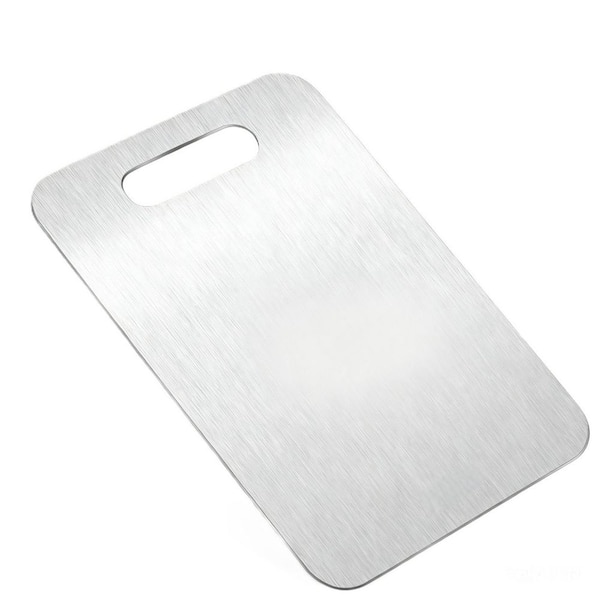 13.4 in. x 9 in. Rectangular Stainless Steel Cutting Board with Handle, Dishwasher Safe, Food Grade Stainless Steel