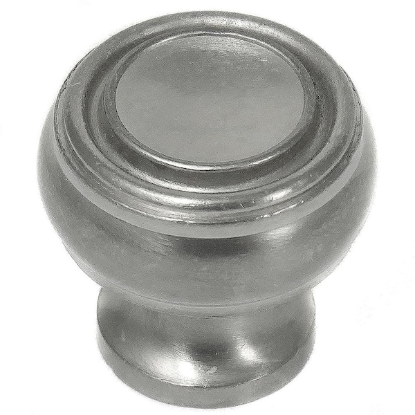 MNG Hardware Balance 1-1/4 in. Satin Nickel Round Cabinet Knob