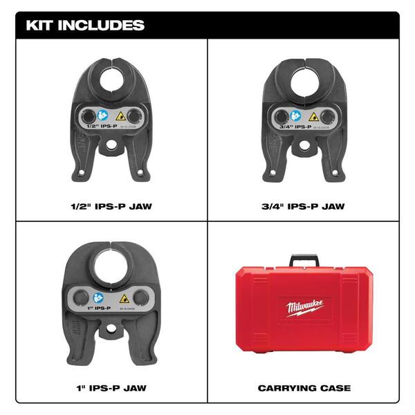 Milwaukee 49-16-2496 Press Jaw Kit – 1/2-1" IPS/P For M12 Force Logic Tool