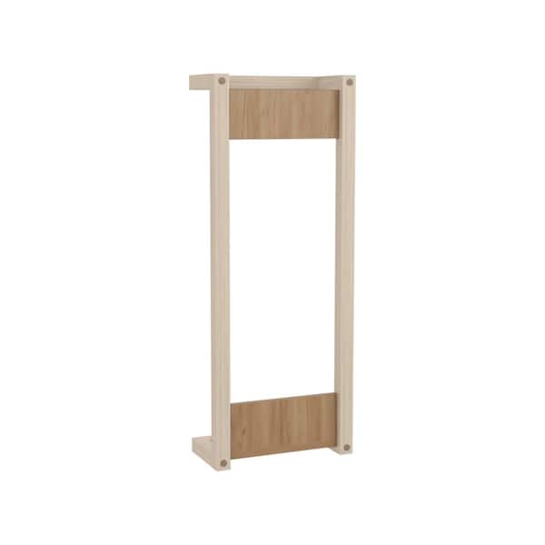 Flexi-Fix Curved 3-Bar Wall Towel Rack in Natural Oak