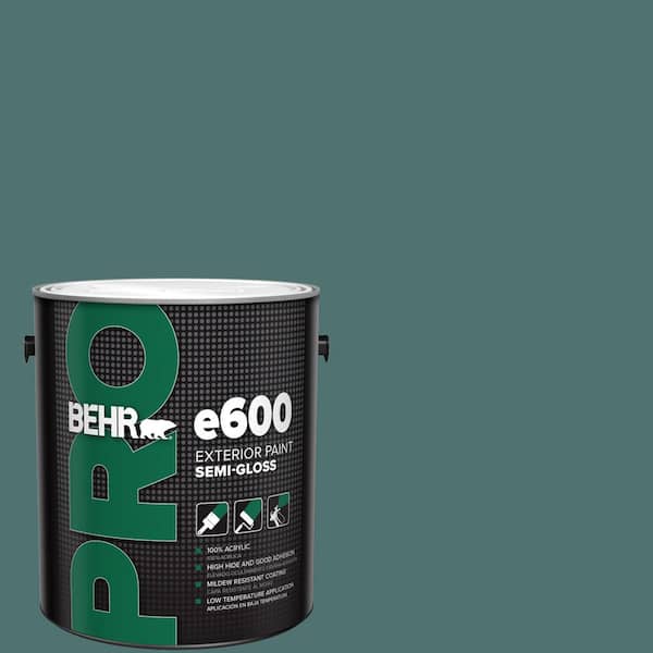 BEHR PRO 1 gal. #S440-6 Tealish Semi-Gloss Exterior Paint