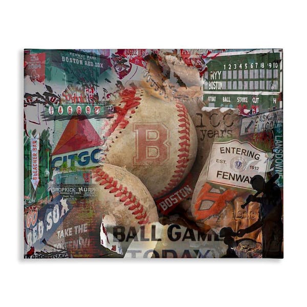 Stupell Industries Entering Fenway Baseball Collage by Graffi tee Studios Unframed Sports Graphic Art Print 24 in. x 30 in.