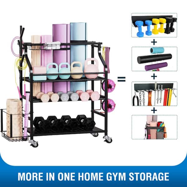220 lbs.Yoga Mat Storage Racks Gym Sports Equipment Storage Organizer