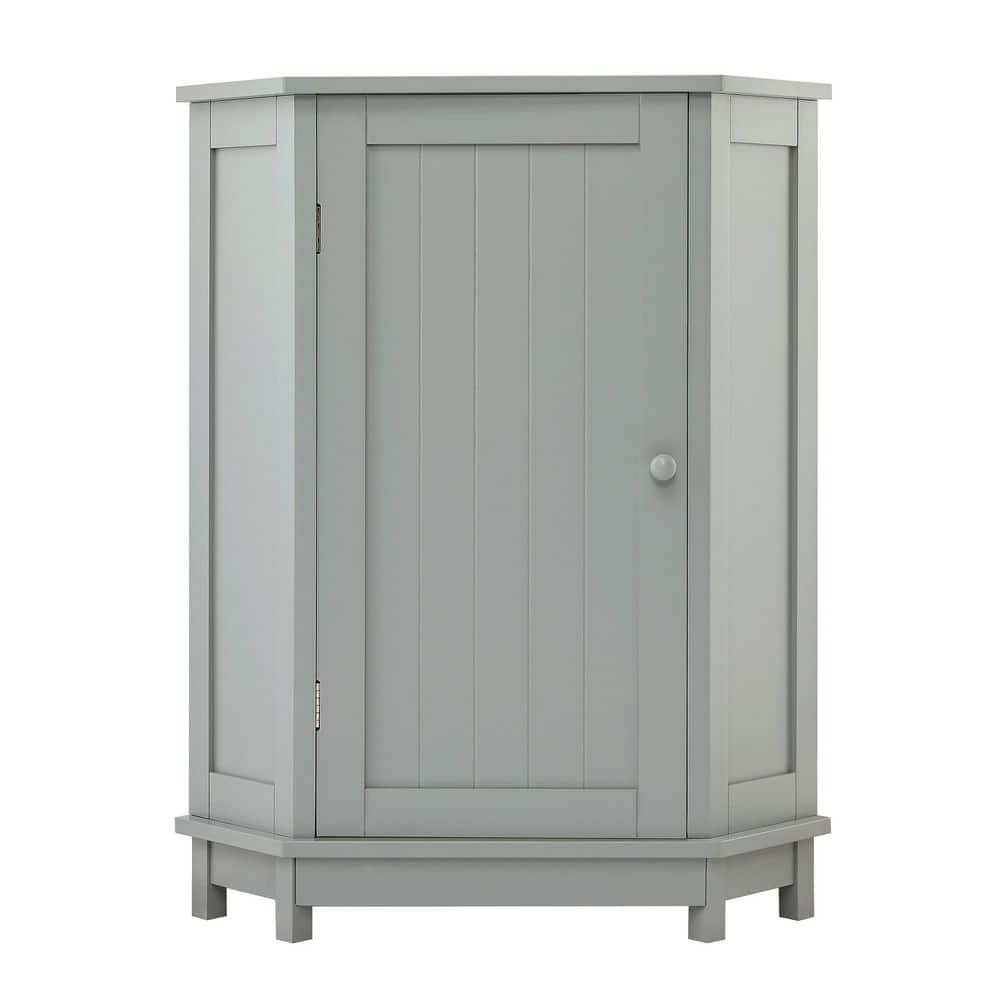 17.5 L x 17.5 W x 31.4 H Triangle Corner Storage Bath Cabinet with A