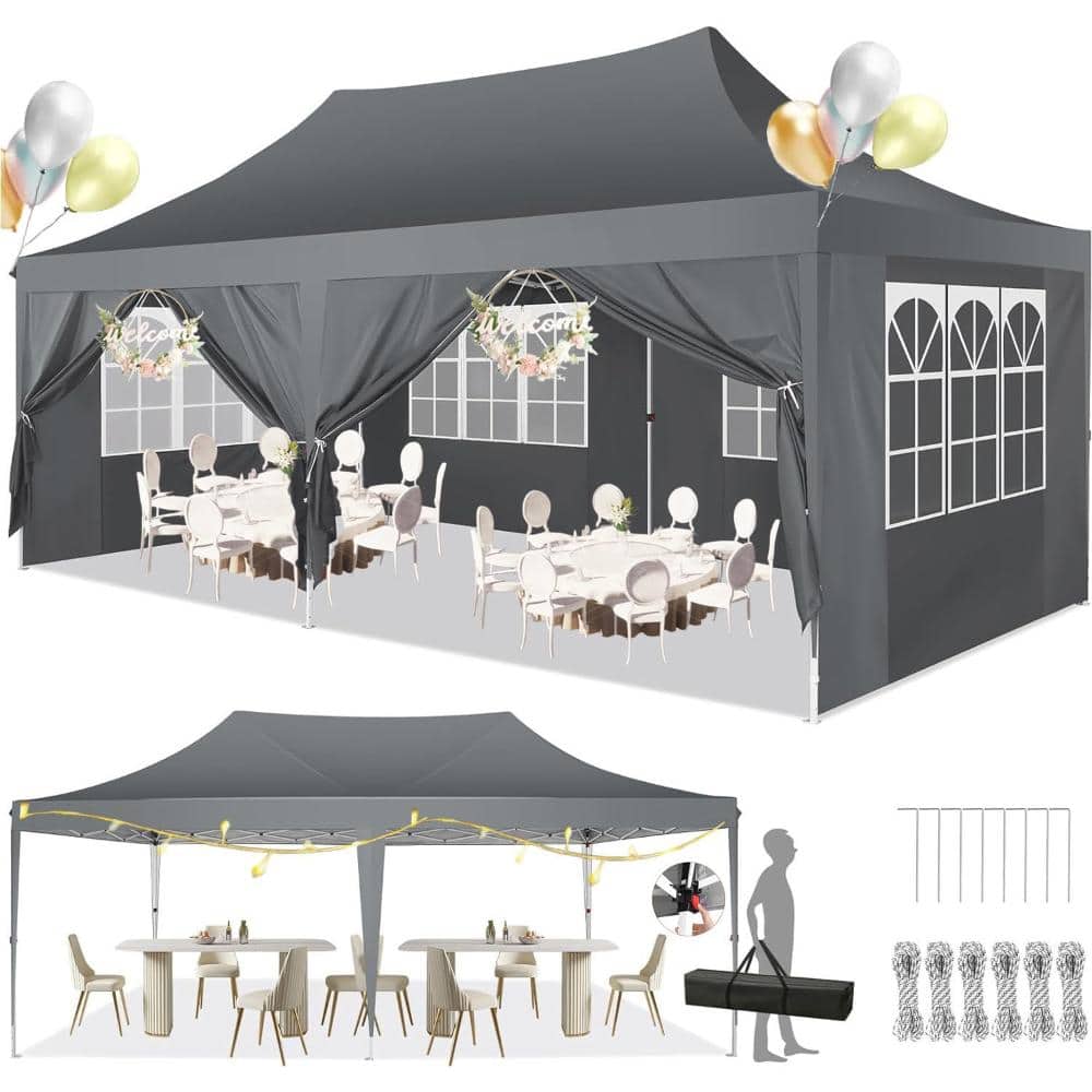 10×20 Pop-Up Canopy Easy Setup Gazebo with Elevated Frame price history on PriceWatchPro