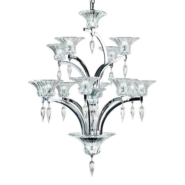 Eurofase Ombrelle Collection 12-Light 100 in. Chrome Chandelier-DISCONTINUED