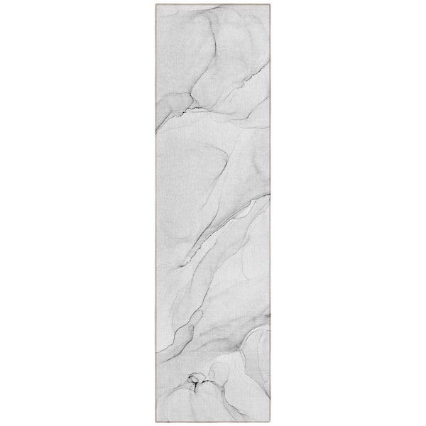 Chantille ACN515 Gray 2 ft. 3 in. x 7 ft. 6 in. Machine Washable Indoor/Outdoor Geometric Runner Rug