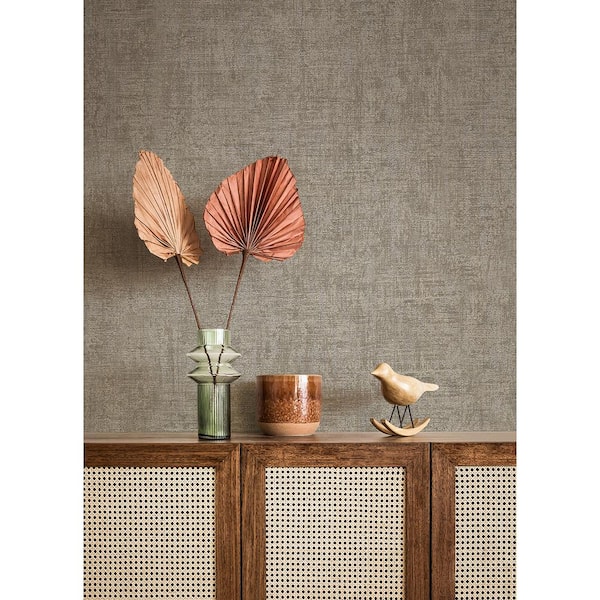 Yurimi Taupe Distressed Non-Pasted Vinyl Wallpaper