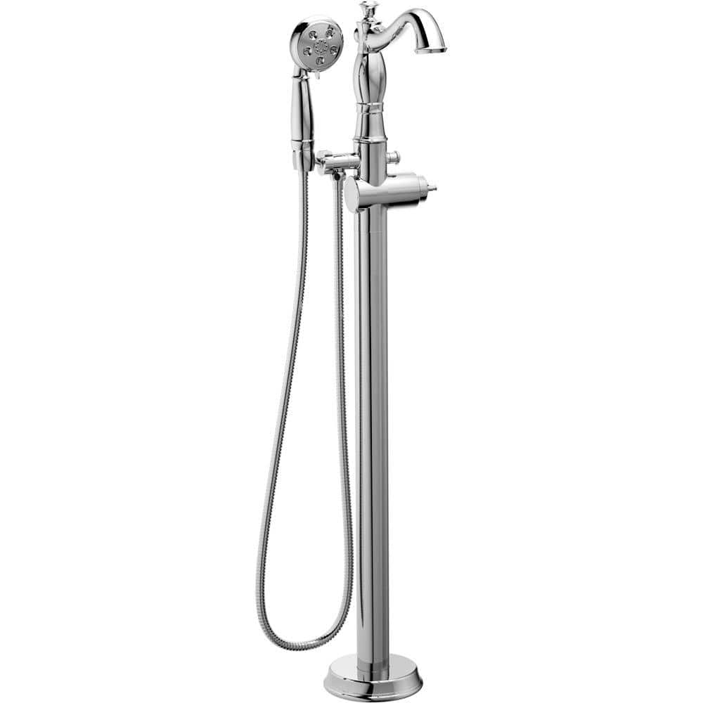 UPC 034449764117 product image for Cassidy 1-Handle Floor-Mount Roman Tub Faucet Trim Kit with Hand Shower in Chrom | upcitemdb.com