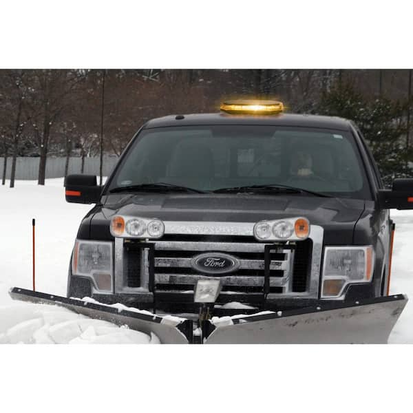 15 in. Octagonal Magnetic or Perm Mount 56 LEDs Mini Light Bar Emergency  Warning Flash Truck & Safety Vehicles, Amber