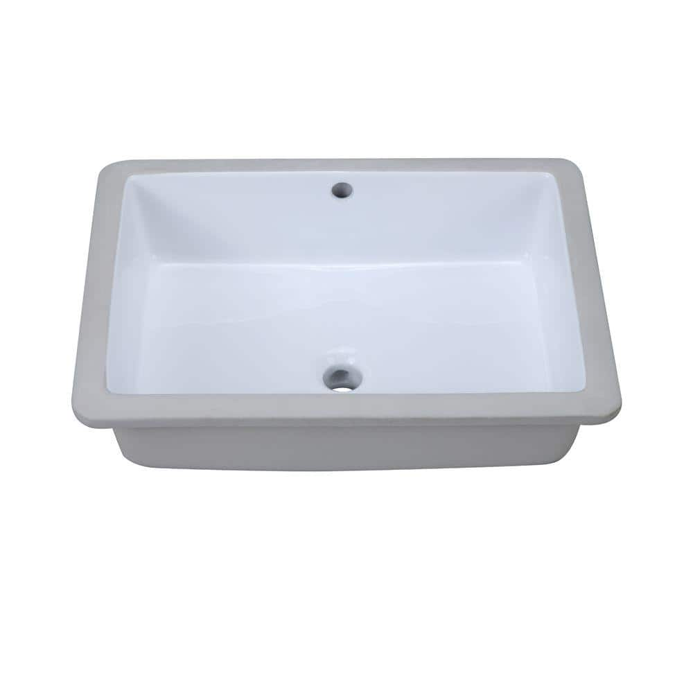 Decolav Classically Redefined Rectangular Undermount Bathroom Sink In White 1482 Cwh The Home Depot