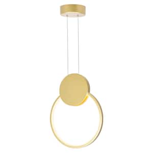 Pulley 12 in LED Satin Gold Mini Pendant