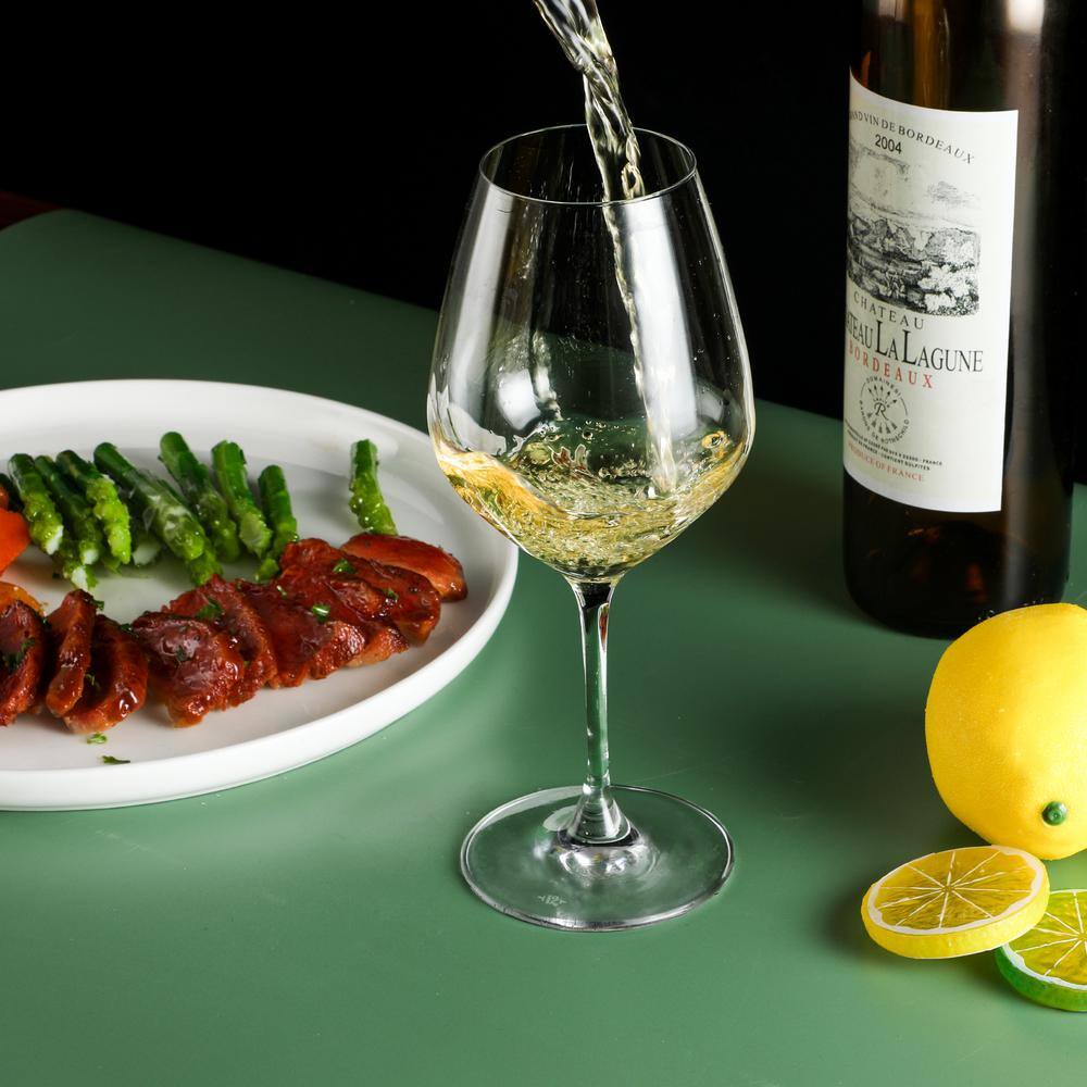 Table 12 Clear Lead-Free Crystal White Wine Glasses Set