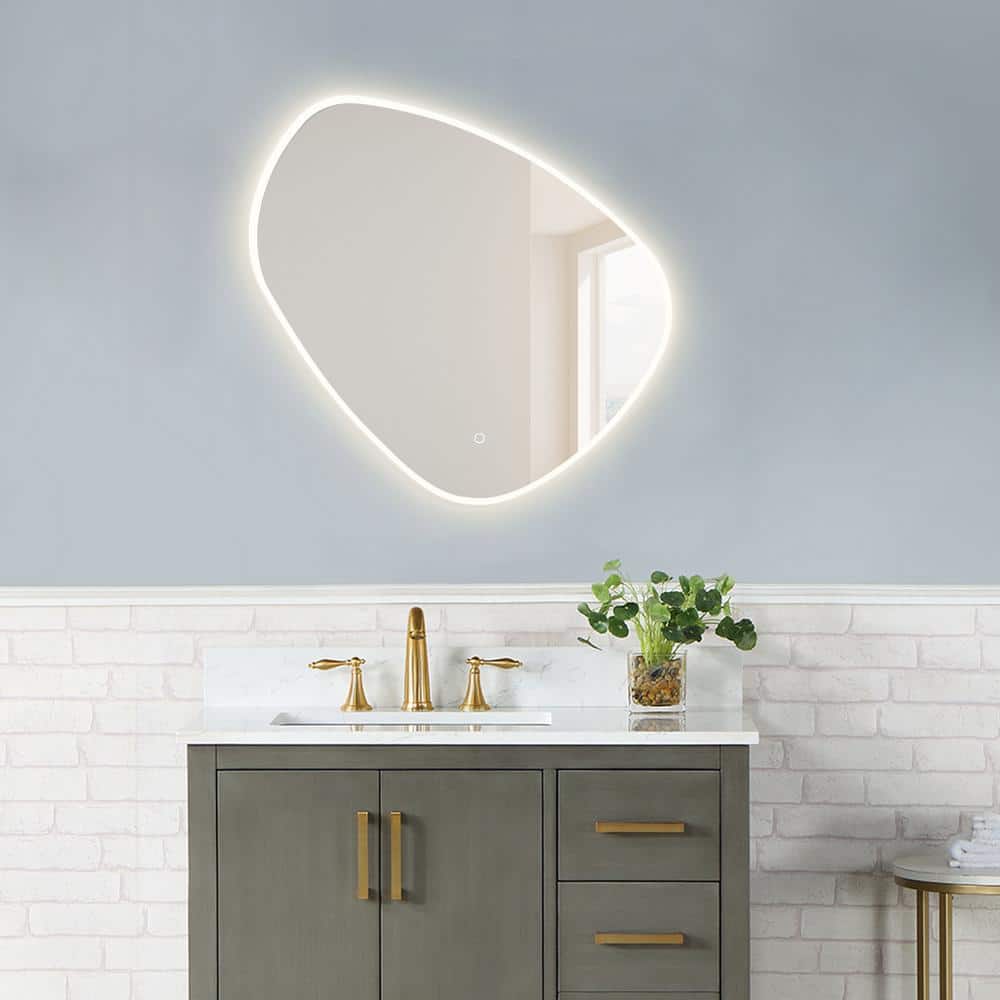 Rasso Frameless LED Lighted Bathroom Vanity Mirror