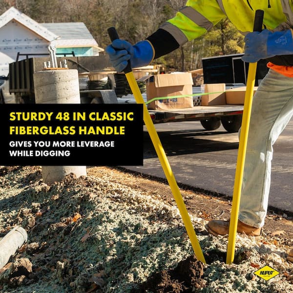 30 in. Classic Fiberglass Handle with D-Grip and Heavy-Duty Round Point Steel Blade Shovel (6-Pack)