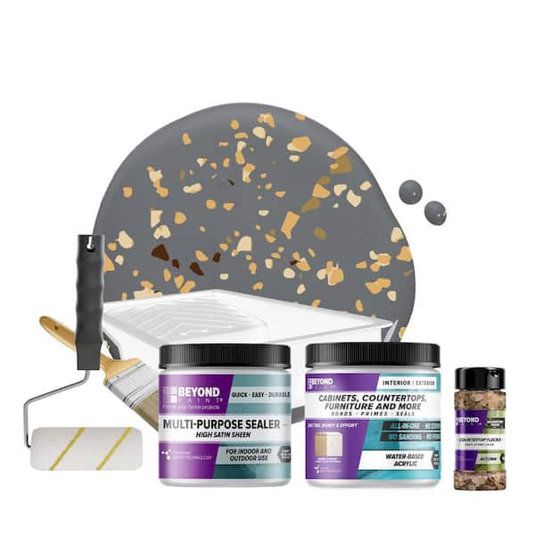 BEYOND PAINT Pewter Countertop Kit with Autumn Flecks