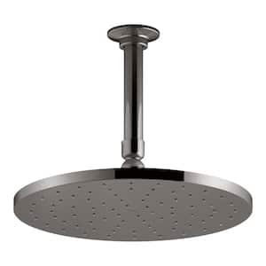 1-Spray Pattern with 2.5 GPM 10 in. Ceiling Mount Fixed Shower Head in Vibrant Titanium