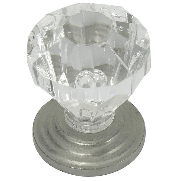 Laurey Kristal 1 in. Satin Pewter Round Cabinet Knob