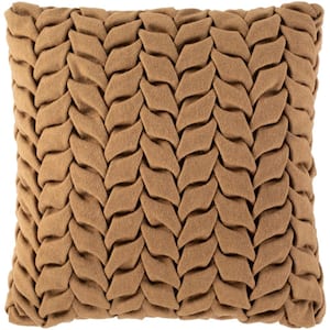 Barda Camel Felted Polyester Fill 20 in. x 20 in. Decorative Pillow