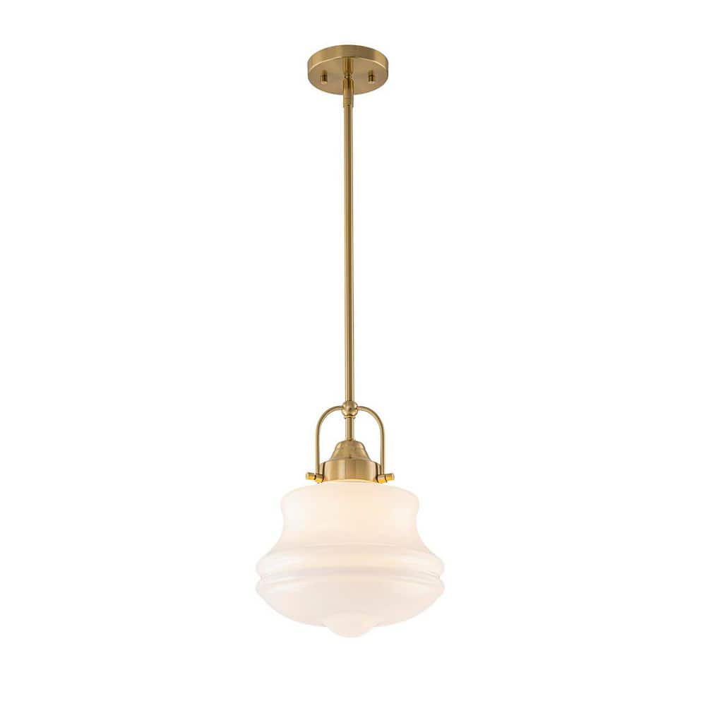 1-Light Vintage Brass Pendant Light with Opal Glass Hanging Light for Kitchen Island Dinning Room price history on PriceWatchPro