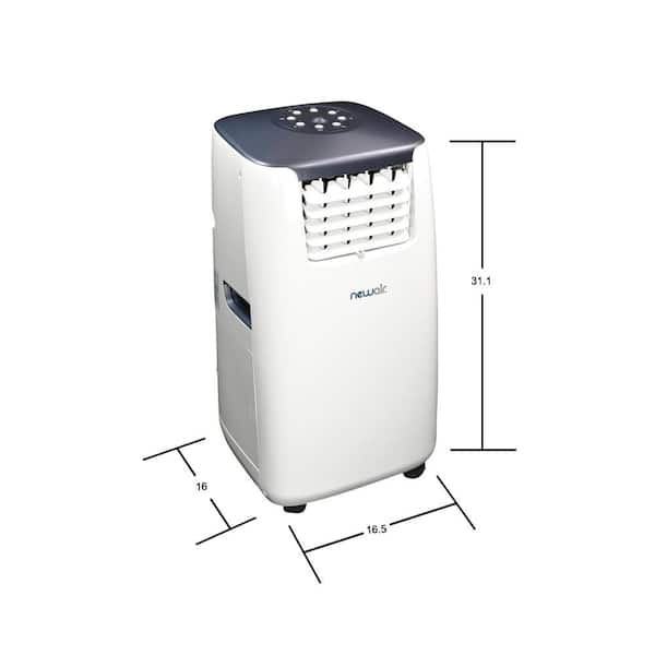 Reviews For Newair 14 000 Btu 8 600 Btu Doe Portable Air Conditioner And Heater Cover 525 Sq Ft With Easy Window Venting Kit White Ac 14100h The Home Depot
