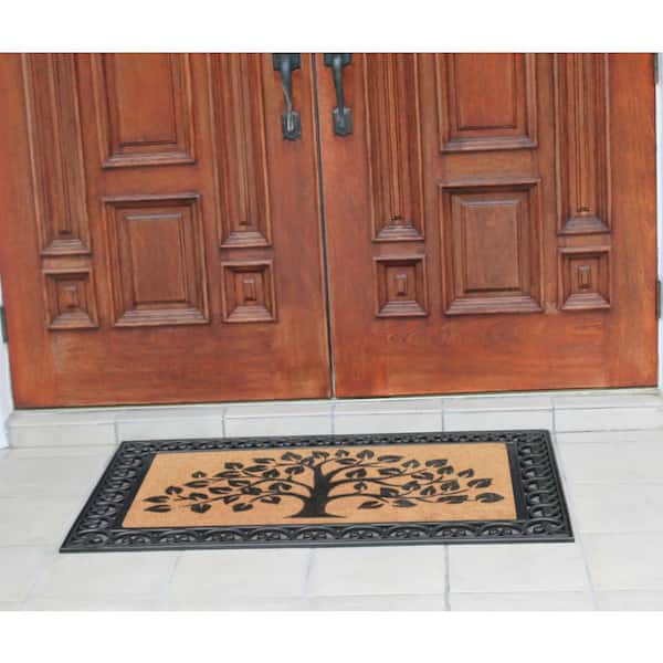 A1hc Entrance Door Mats, 24 x 48, Durable Large Outdoor Rug, Non-Slip Welcome Doormat, Rubber Backed Low-Profile Heavy Duty Door Mat, Indoor Outdoor