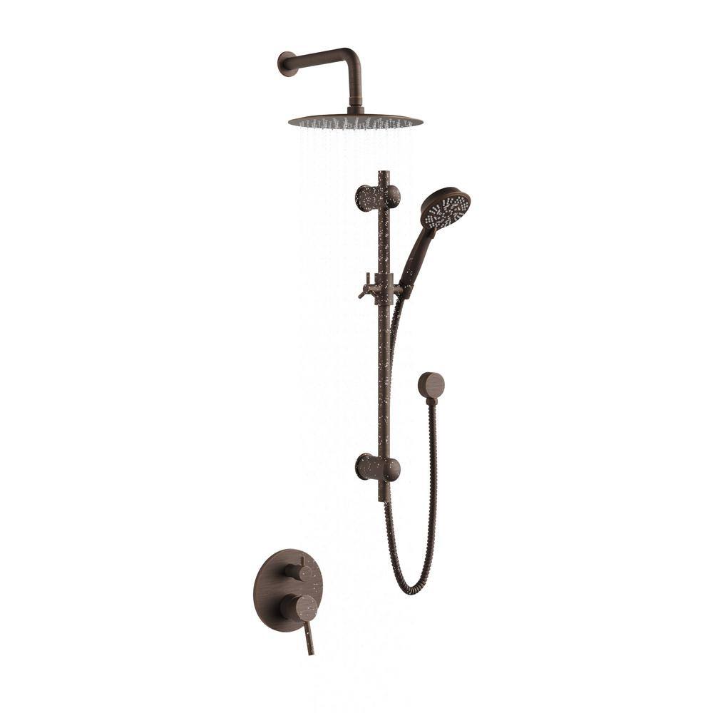 Oil-Rubbed Bronze Adjustable Multi-Head Shower System