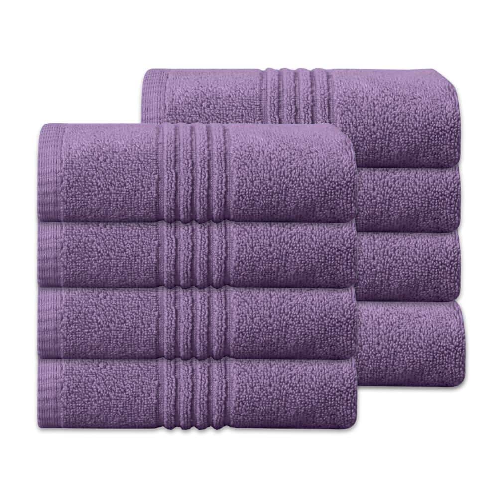 "Home Weavers Hazel 500GSM 100% Cotton Zero Twist Super Absorbent Bath Towel Set, 16""x24"" (8)(8 Hand Towels), Purple" price history on PriceWatchPro