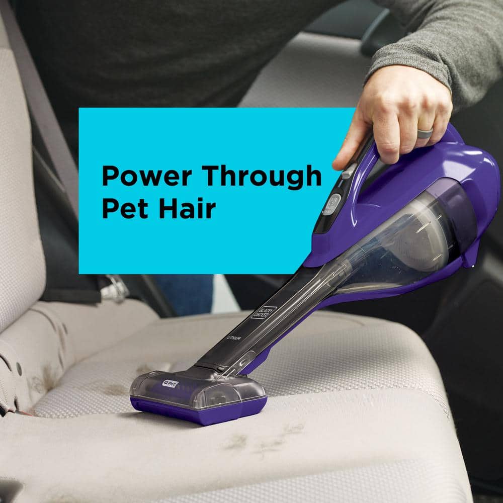 Purple Rechargeable Handheld Bagless Vacuum Cleaner for Pet Hair