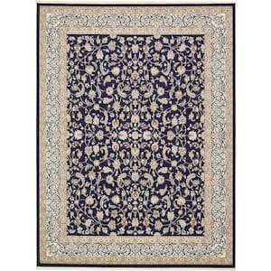 Narenj Leeds Navy Blue 10' 0 x 13' 0 Area Rug