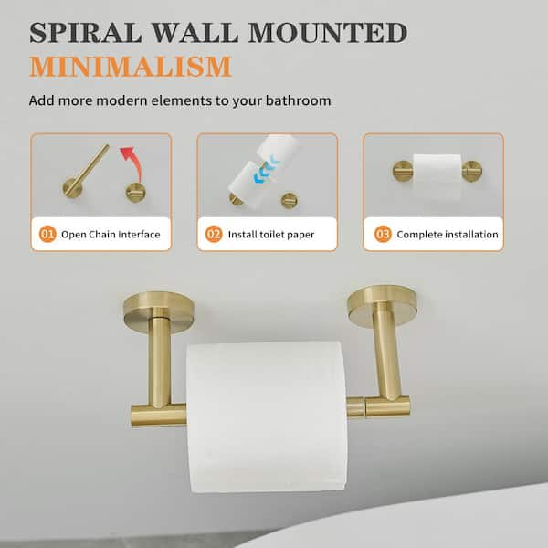 2 Piece Copper Hand Towel and Toilet Paper Holder Set Half Bathroom Copper hotsell Fixtures