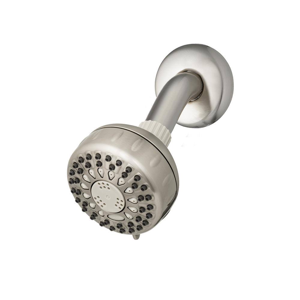 UPC 073950252928 product image for Waterpik 5-Spray 3.3 in. Single Wall Mount Fixed Shower Head in Brushed Nickel | upcitemdb.com