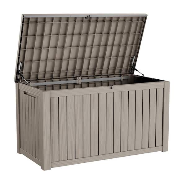 180 Gal. Gray Plastic Deck Box