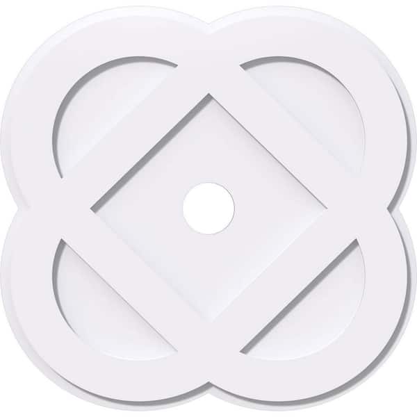 Ekena Millwork 1 in. P X 12-3/4 in. C X 32 in. OD X 4 in. ID Charlotte Architectural Grade PVC Contemporary Ceiling Medallion