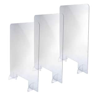 30 in. x 40 in. x 0.18 in. Clear Acrylic Sheet Table Top Protective Sneeze Guard (3-Pack)
