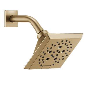 Pivotal 5-Spray H2OKinetic 5.81 in. Fixed Shower Head in Champagne Bronze