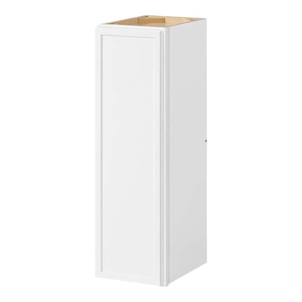 Leyton 9 in. W x 12 in. D x 30 in. H Ready to Assemble Plywood Slim Shaker Wall Kitchen Cabinet in Alpine White