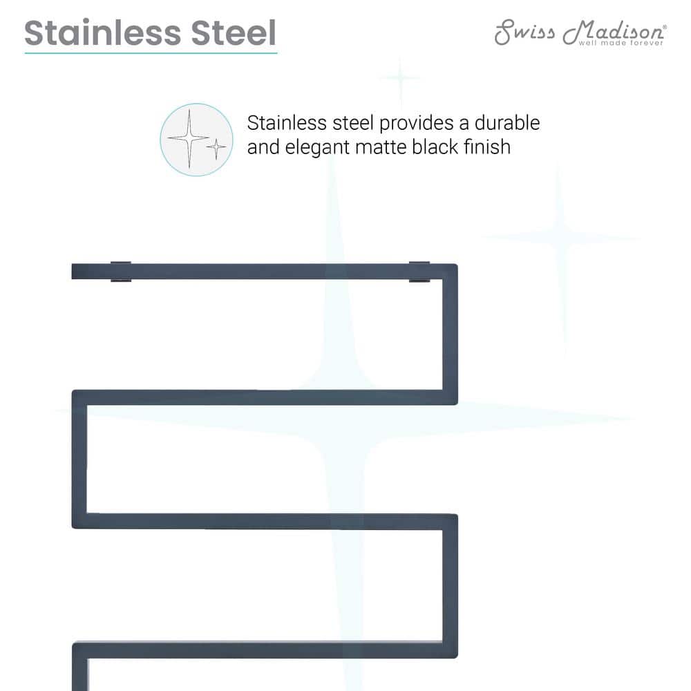 Matte Black Stainless Steel Wall Mounted Towel Warmer