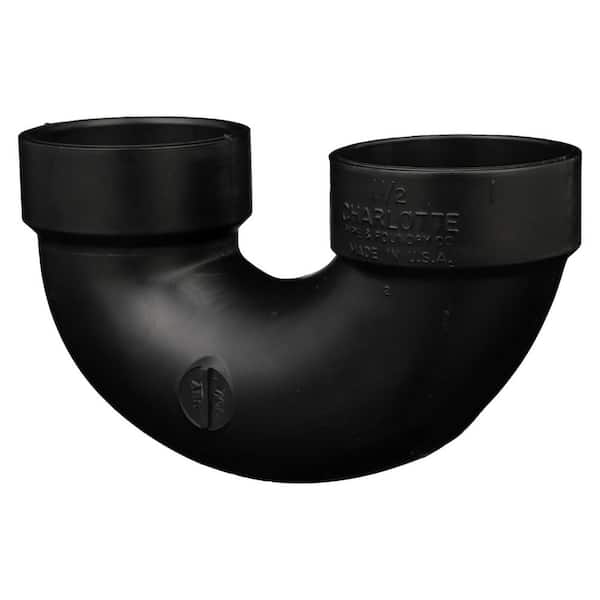 Charlotte Pipe 2 in. ABS DWV Hub x Hub P-Trap Return Bend