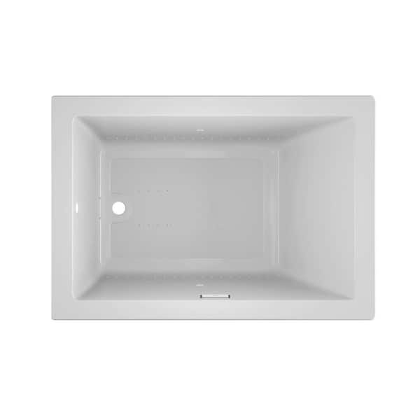 JACUZZI SOLNA PURE AIR 60 in. x 42 in. Rectangular Air Bath Bathtub with Left Drain in White