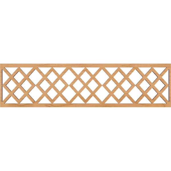 Ekena Millwork Hadley Fretwork 0.375 in. D x 47 in. W x 12 in. L Maple Wood Panel Moulding