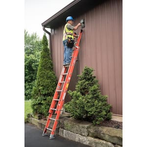 28 ft. Fiberglass Extension Ladder with 300 lbs. Load Capacity Type IA Duty Rating