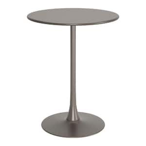 Soleil Outdoor Collection Taupe Round Steel Outdoor Bar Table